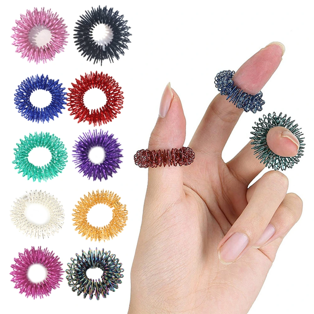 5Pcs Massage Circles Round Smell-less Long-term Use Kill Time Flexibility Relieve Stress Metal Mini Spring Anti-Stress Rings Daily Accessories