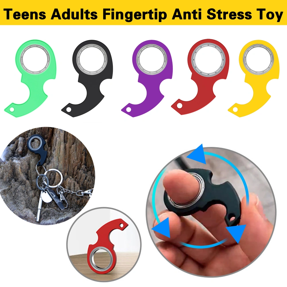 Keychain Fidget Spinner Pocket-sized Plastic Gadget Relieve Boredom Sensory Toys Teens Adults Fingertip Anti Stress Toy Party Favors