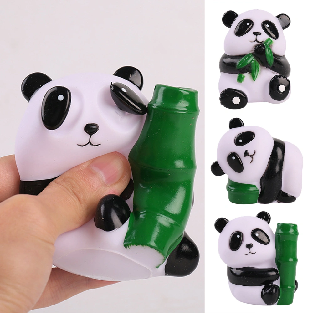 Panda Squeeze Toy Lovely Eyeball Burst Cartoon Panda Hold Bamboo Creative Ornament Soft TPR Eye Popping Animal Doll Stress Relief Toy Party Favor