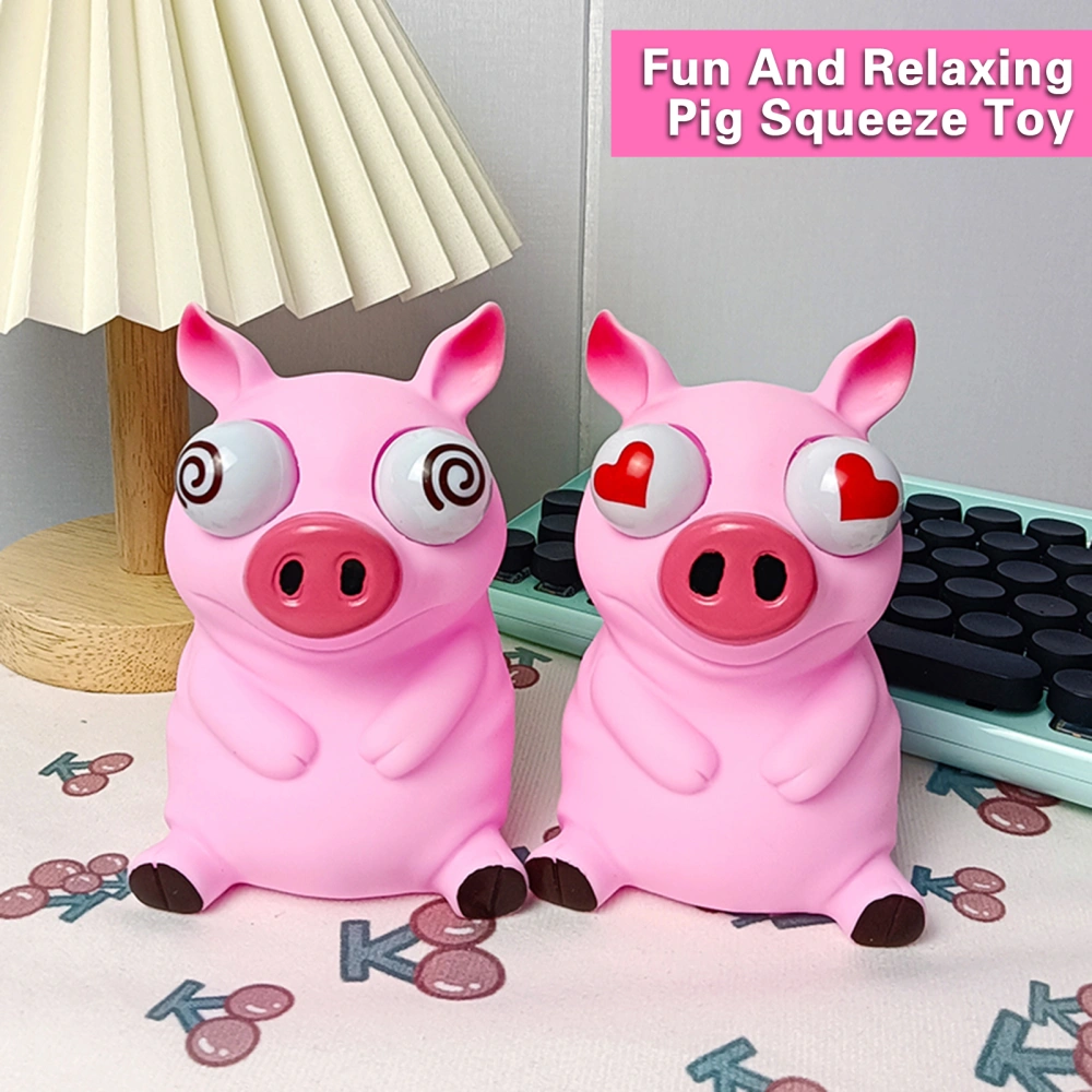 Pink Pig Toy Fun Decompression Plastic Attract Attention Comfortable Hands Feeling Pink Pig for Kids