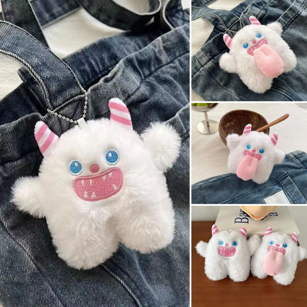 Cartoon Plush Pendant PP Cotton Fully Filled Cute Monsters Doll Plushies Ornament Soft Stuffed Plush Doll Keychain Backpack Charm Girl Toy Gifts