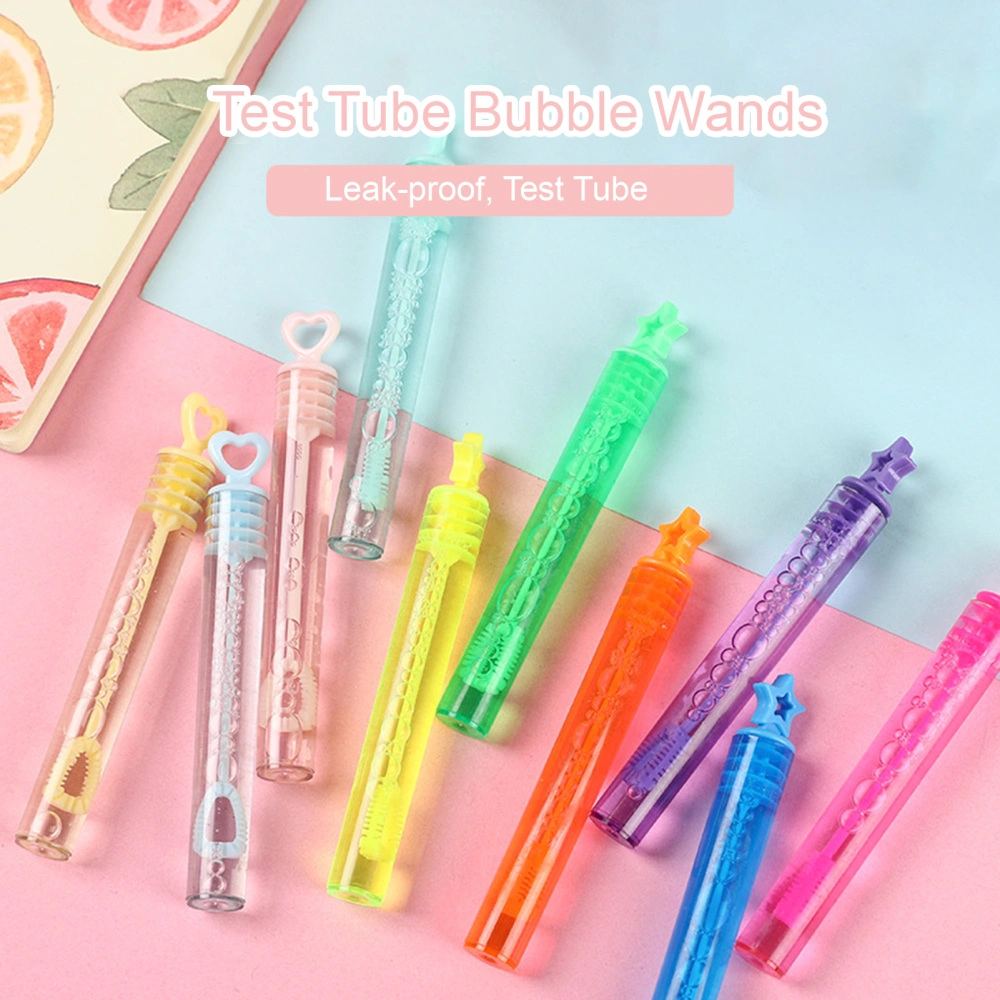 10Pcs 50ml Bubble Blowers Mini Hand-Held Long-lasting Entertainment Test Tube Bubble Wands Kindergarten Toys