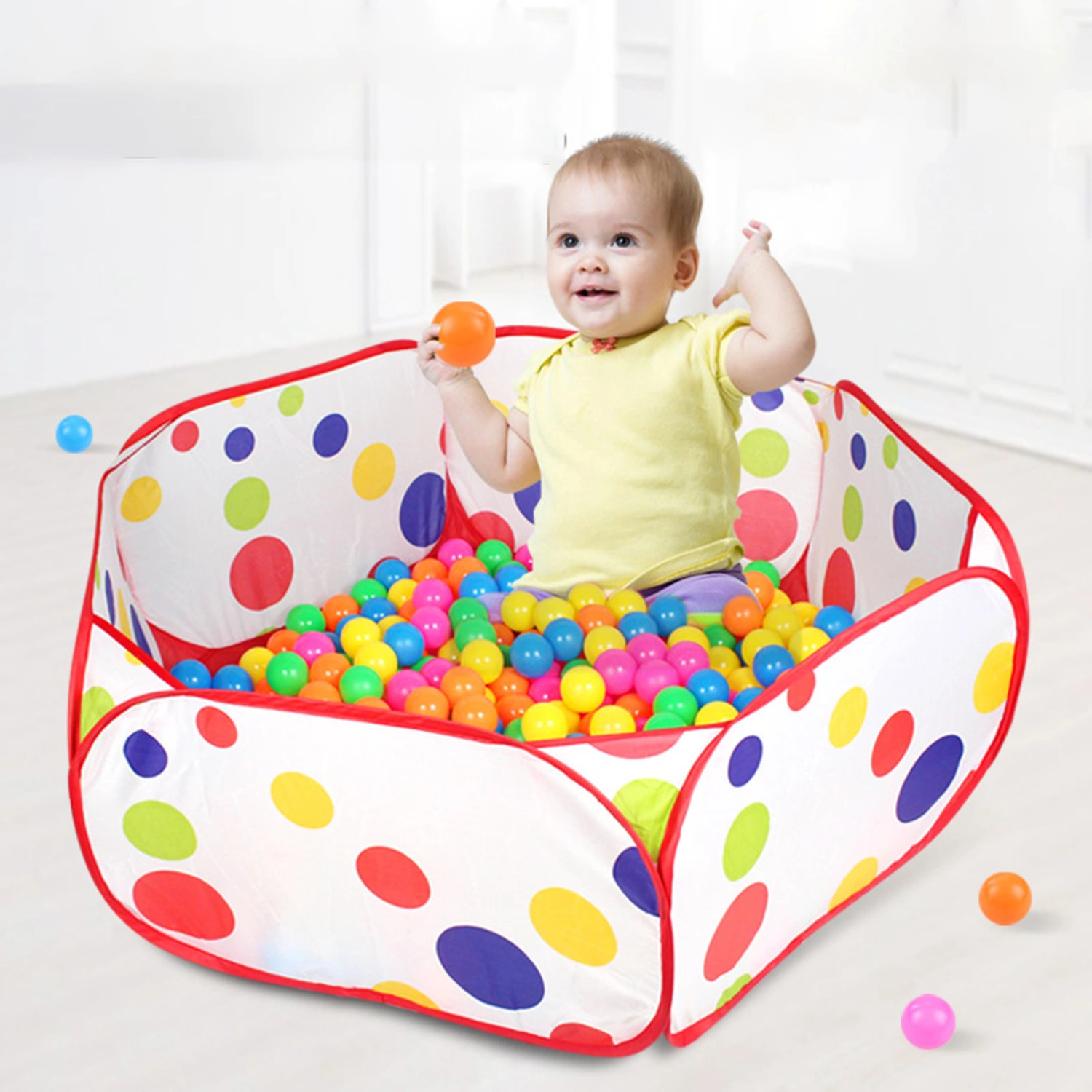 Kids Play Tent Multifunctional Foldable Big Space with Bag Entertainment Toy Storage Polyester Cloth Children Tent Indoor Outdoor Pretend Game House Indoor Game Pool