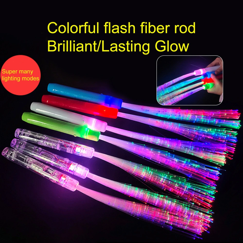 LED Fiber Optic Wand Light Up Party Colorful Flashing Effects Reusable High Temperature Resistant Flash Stick Birthdays Supply