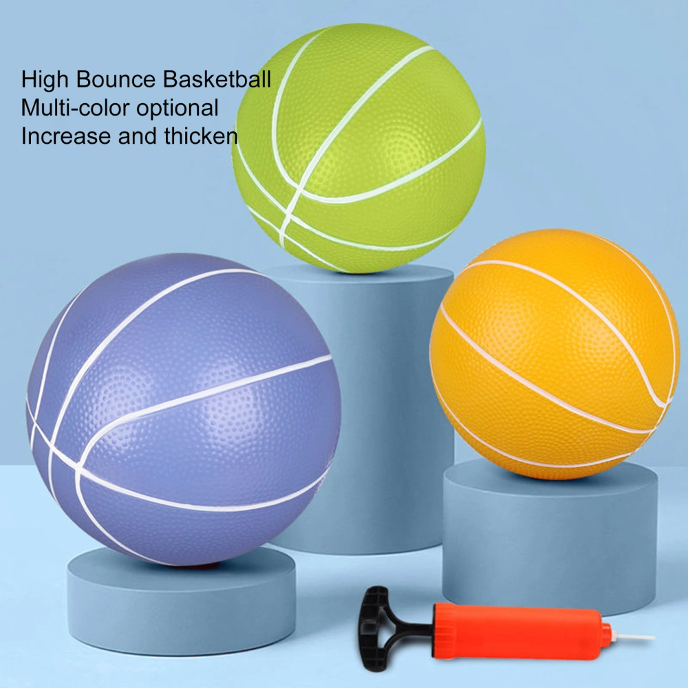 Basketball Toy High Elasticity Comfortable Grip Thickened Soft Light Sound Promote Bone Healthy Growth with Inflator Candy Color Kids Basketball Indoor Toy