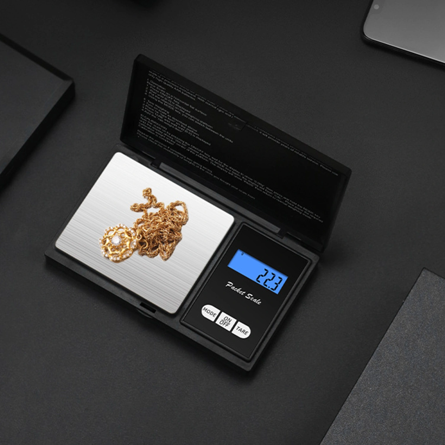 Portable Jewelry Scale Milligram Digital Scale High Accuracy 500g/0.01g Pocket Size Mini Electronic Scale Home Supplies 