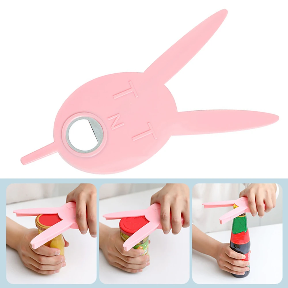 Bottle Opener Multifunctional Non-Slip Easy Twist Wide Application Lid Screwer for Effortless Kitchen Gadget