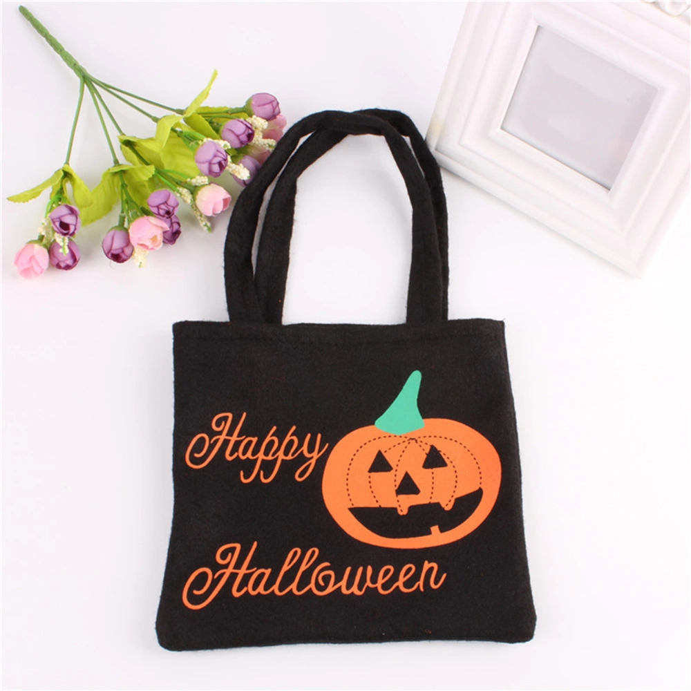 Halloween Candy Bag Trick or Treat Kids Candy Bag Pumpkin Spider Halloween Tote Bag with Handle Goodie Gift Bag Party Favors