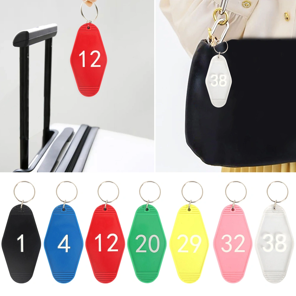 10 Pcs Key Tags Vintage Motel Keychain Fade-resistant Smooth Surface Long-lasting DIY Crafts Ornament 