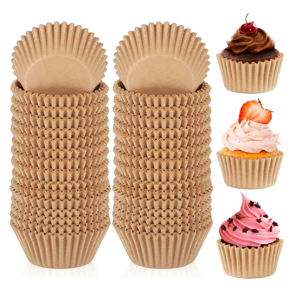 1000Pcs Muffin Cup Grease-proof Cupcake Liners Non-stick High Temperature Resistant Dessert Baking Cup for Kitchen