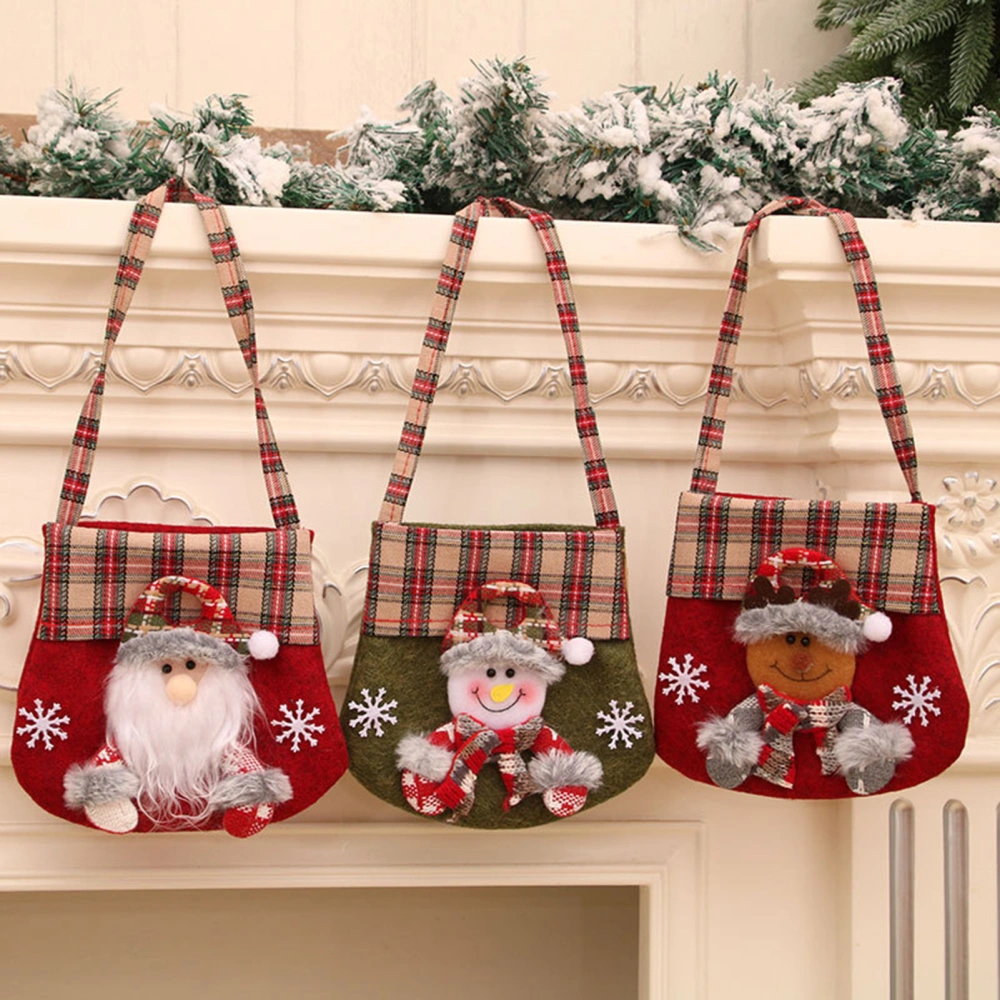 Christmas Candy Bag Exquisite Cartoon Santa Gift Bags Festive Handbag for Party Presents Decorations 