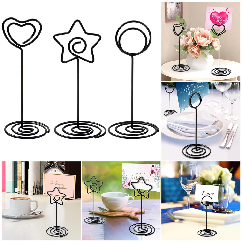 12Pcs Seat Card Holder Stainless Steel Table Sign Stand Table Name Card Holder Reusable Table Buffet Menu Clip for Wedding Birthday Party Restaurant 