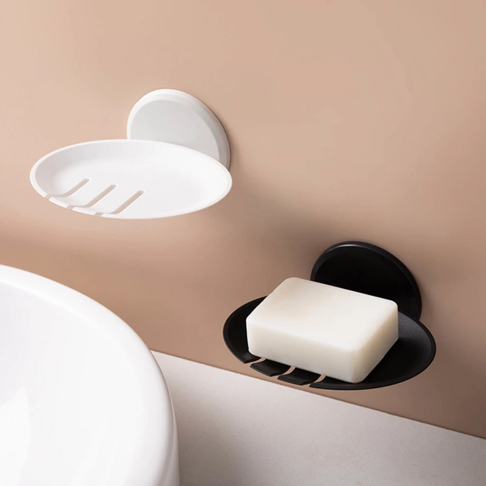 Soap Dish Wall-mounted Punch-free Strong Load Bearing Convenient Durable Multi-purpose Bathroom Storage Rack