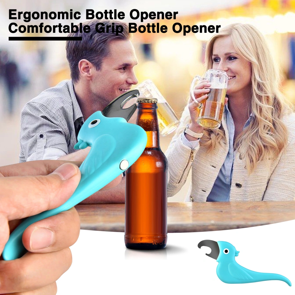 Creative Beer Bottle Opener Parrot Press Type Ergonomic Design Labor-saving Magnetic Multifunctional Bottle Lid Opener