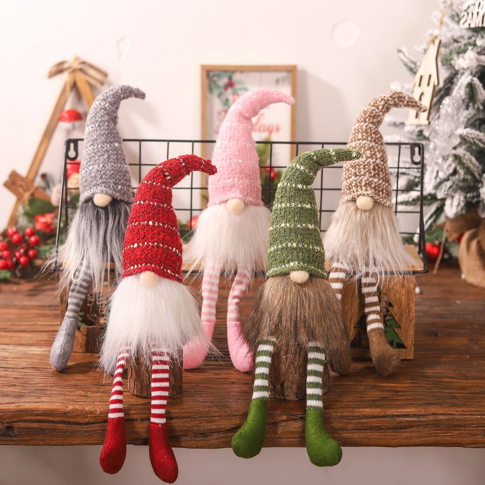 Christmas Gnome Plush Faceless Doll Long Leg Round Nose Adorable Festive Holiday Gnome Plush Doll For Christmas Decoration