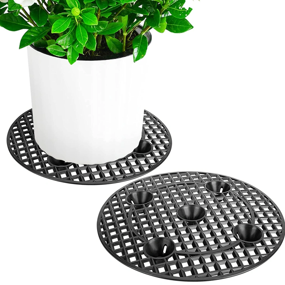 2Pcs Flower Pot Tray Durable Sturdy Structure Plastic Pots Riser Riser Stand for Home Garden Outdoor