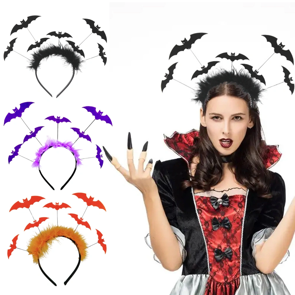 Halloween Headband Bat Pattern Decoration Create Atmosphere Spooky Zombie Hand Headband Halloween Costume Accessory