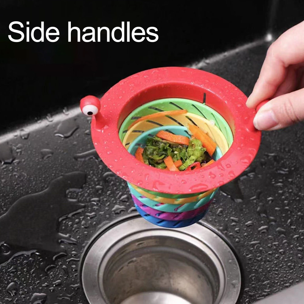 Sink Strainer Cartoon Rainbow Design Sink Filter Foldable Drain Hole Filter for Home Bathroom Kitchen