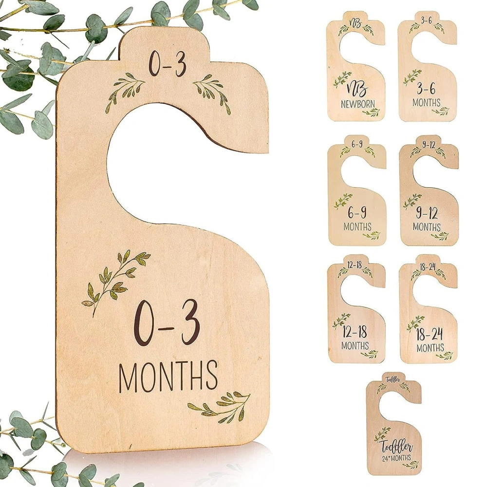 8 Pcs Baby Closet Dividers Nursery Decor Newborn to 24 Months Baby Closet Organizer Baby Clothes Partition Plates Clothes Shop Divider Hanging Labels