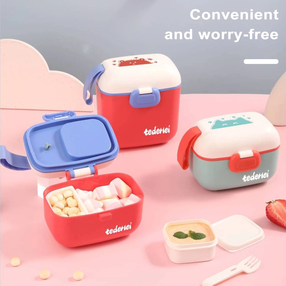 1 Set Food Supplement Box Convenient Snack Storage Container Portable Formula Dispenser with Scoop for Baby Infant