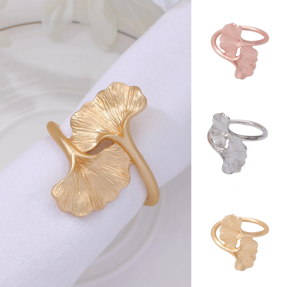 Napkin Buckle Durable Exquisite Workmanship Ginkgo Leaf Napkin Ring for Wedding Dining Table Decoration