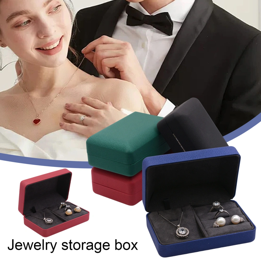 Jewelry Storage Box Compact Stylish with Soft Lining Portable Ring Storage Box Travel Jewelry Organizer 