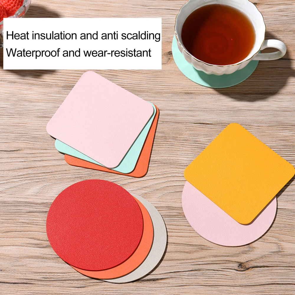 Dining Table Placemat Coaster Vibrant Color Wear Resistant Non-Slip Design Round Square Cup Mat Mug Pad