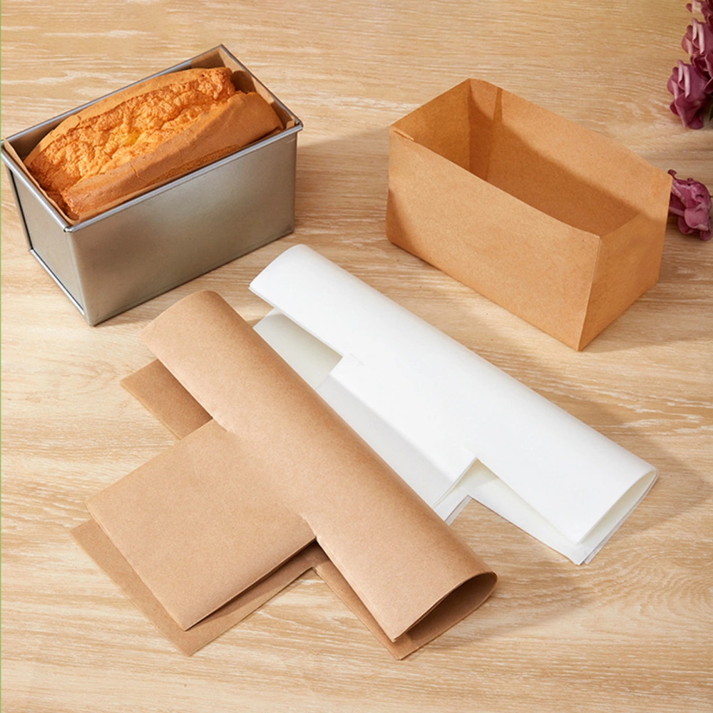 50Pcs Baking Paper Non-Stick Greasproof Paper Loaf Mold Food-grade Cake Bread Baking Pad for Bakery Pastry