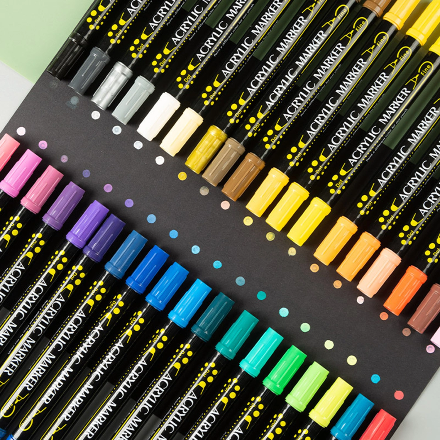 12/24/36/48 Pcs Dual Tip Marker Pen Double Ended Paint Pens Markers Wood Canvas Stone Rock Painting DIY Crafts Making Art Supplies 