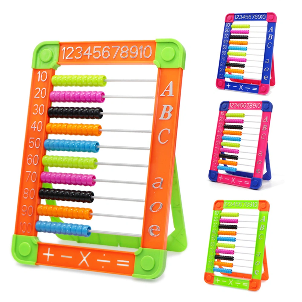 Abacus Kindergarten Kids Colorful Bright Color Smooth Standing Neck Protection Students Math Calculation Ability Promotion Counting Frame Abacus Toy