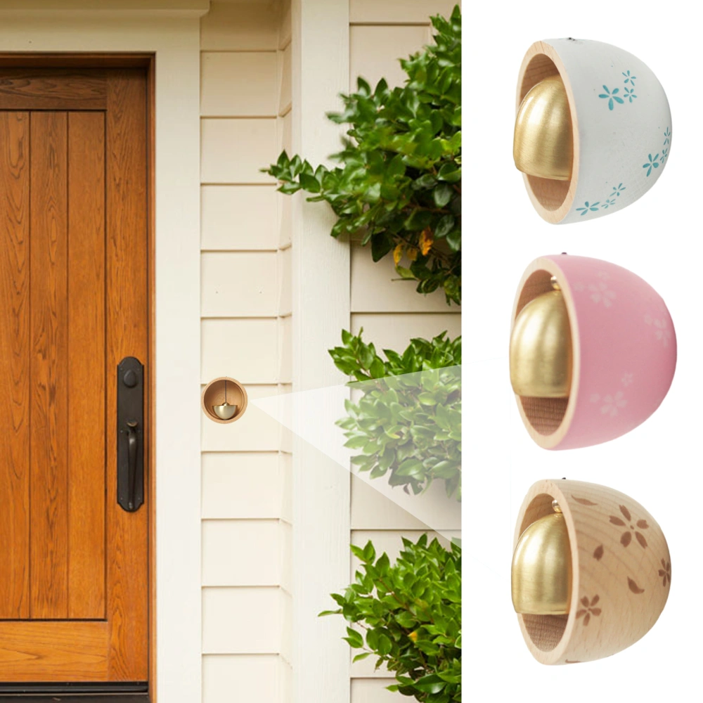 Wooden Doorbell Crisp Sound Punch Free Simple Installation Retro Style Magnetic Entrance Door Bell Decoration