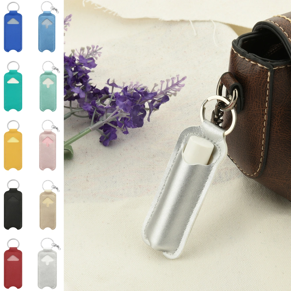 Lipstick Storage Bag Small Portable Lip Balm Bag with Keychain Convenient Lipstick Carrying Case for Outdoor