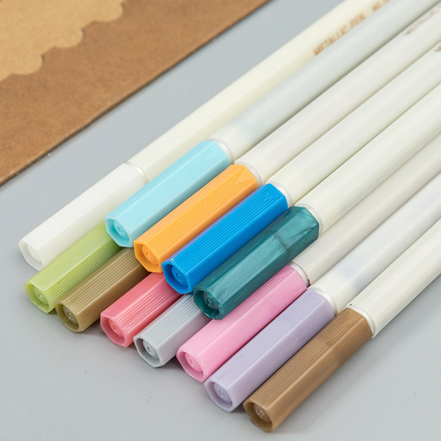 12Pcs Metallic Marker Pens Wedding Christmas Card Making DIY Crafts 12 Colors Graffiti Marker Scrapbook Accessories Art Supplies