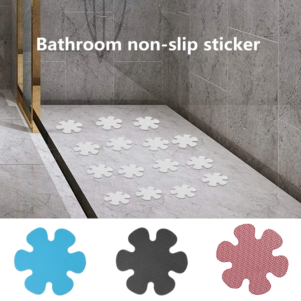 20Pcs Bathroom Kitchen Non Slip Bathtub Stickers Colorful Flower Transparent Stickers for Safety Bathroom Tubs Waterproof PEVA Adhesive Decals with Scraper for Shower Floor Stairs Ladders