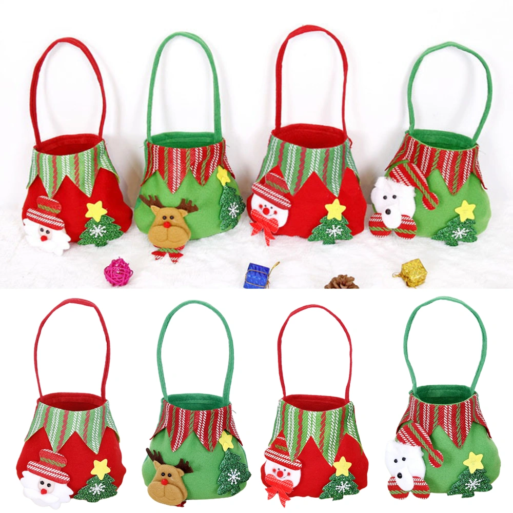 Christmas Gift Bag Portable Durable Non-woven Fabric Candy Packaging Bag for Holiday Party Decoration