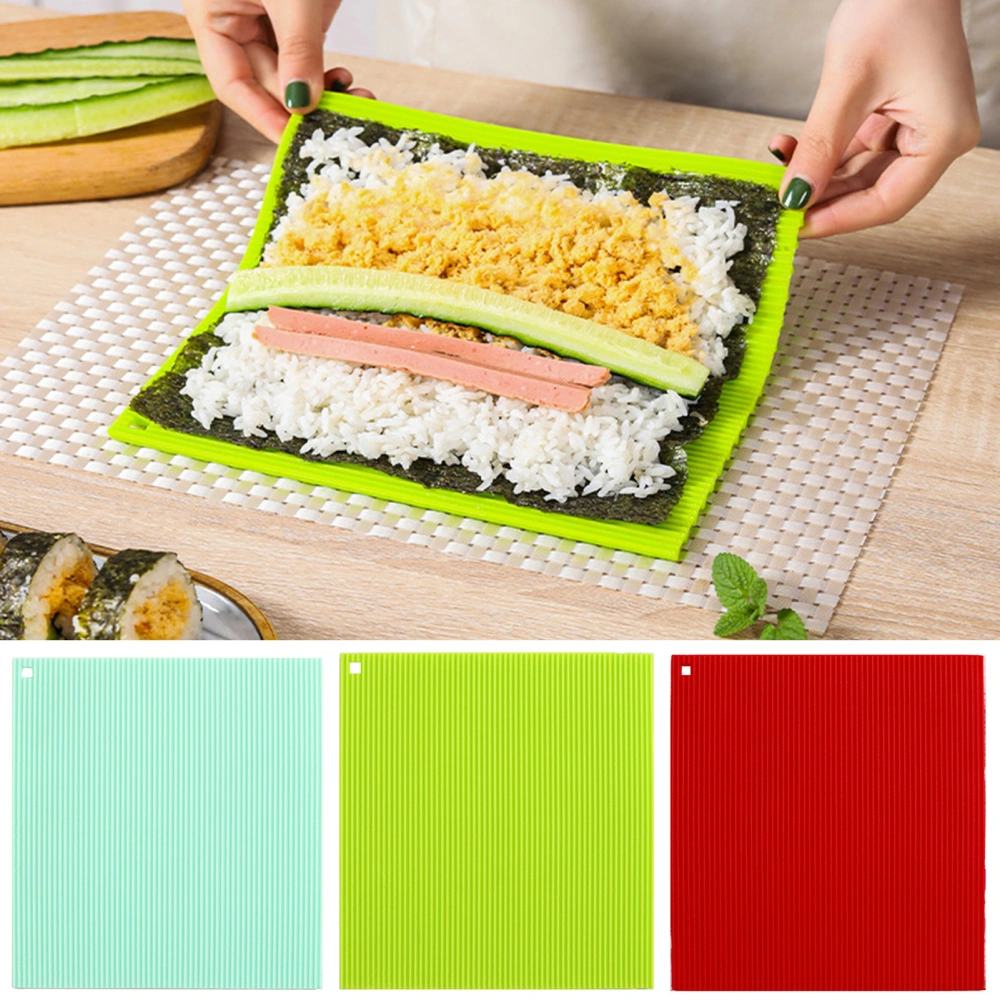 Silicone Sushi Rolling Mat Non-stick Food Grade Easy to Clean Anti-slip Rectangle Homemade Japanese Nori Sushi Making Pad Maker Tool Kitchen Supplies 