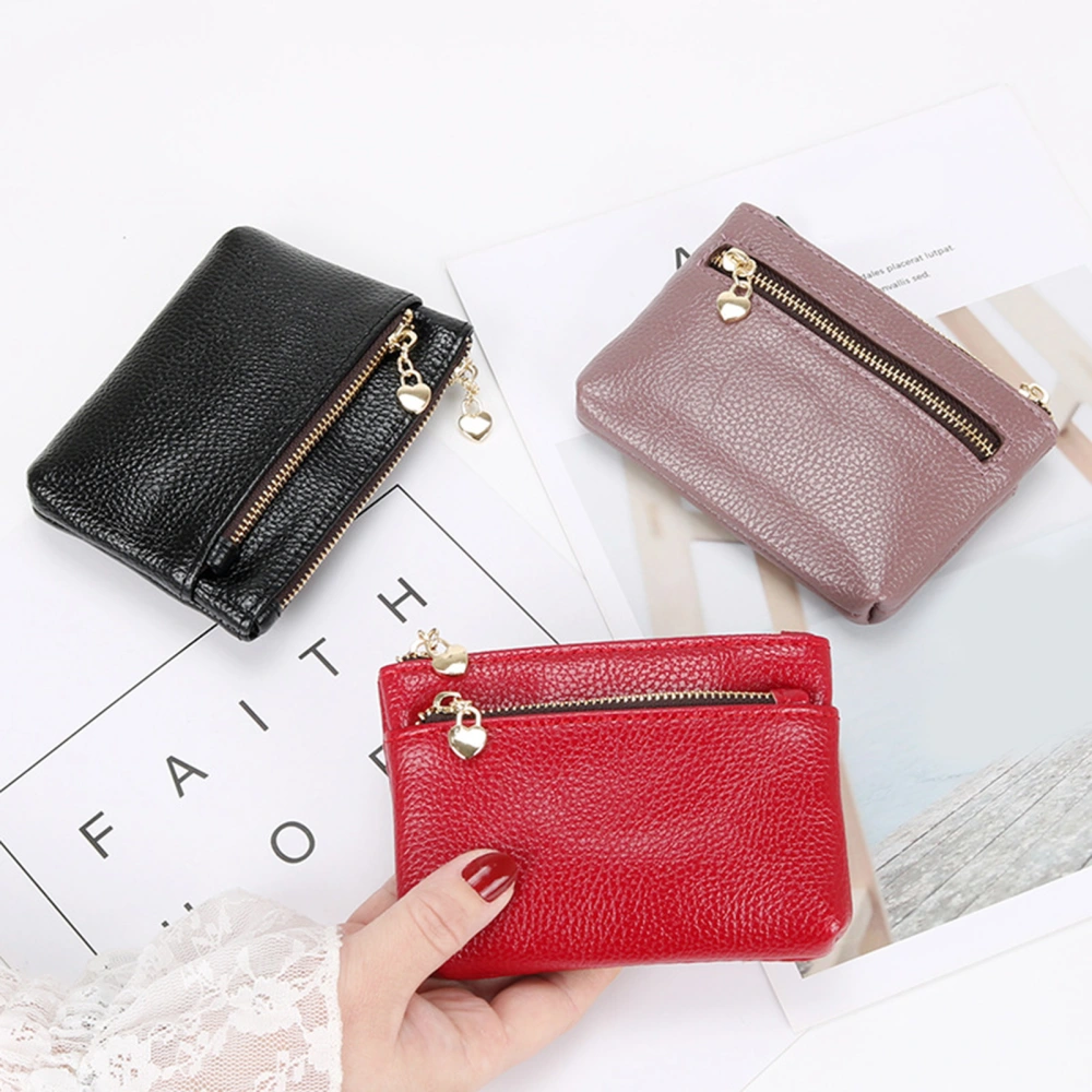 Short Wallet Zipper Tassel Delicate Stitching Fine Texture Hand-held Credit Card Holder Square Women Mini Change Purse Women Accessory