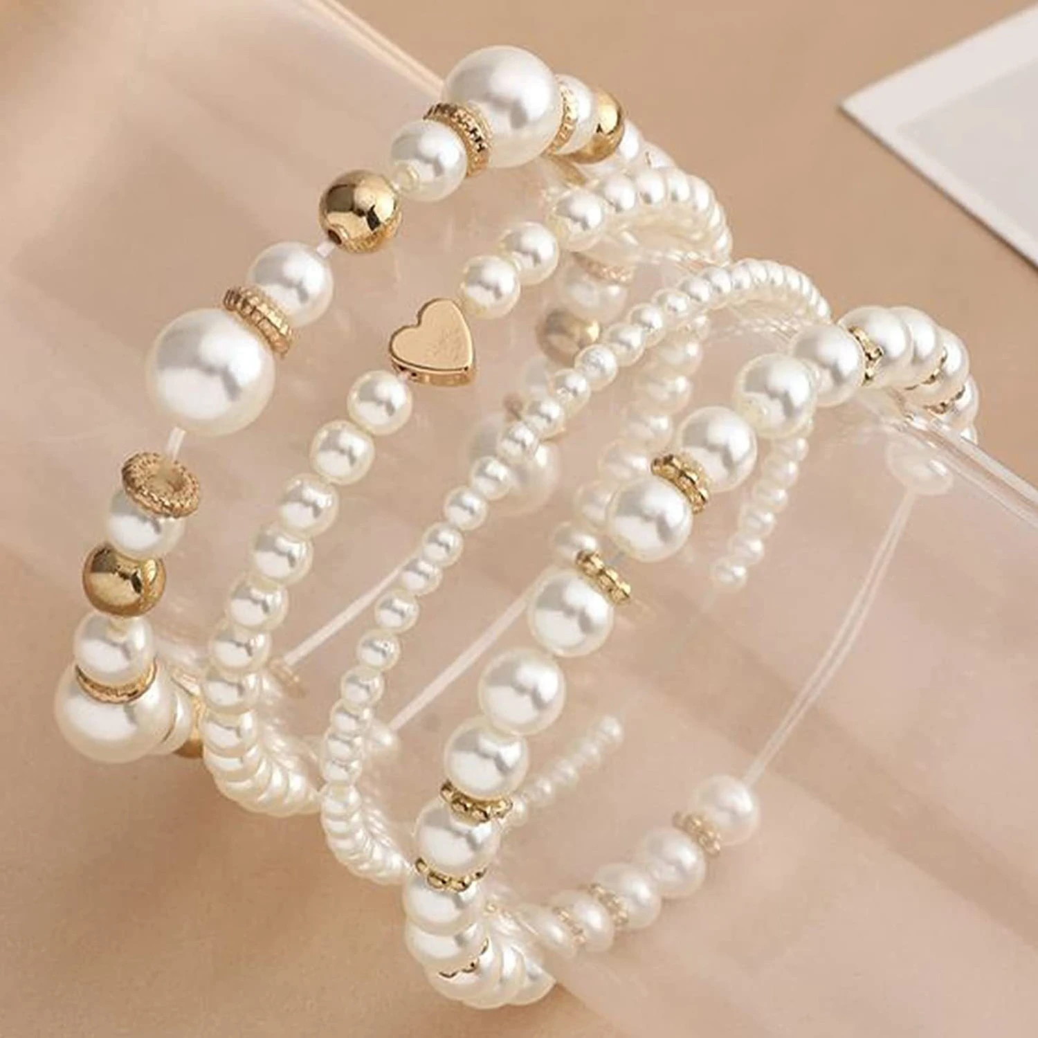 1 Set Bracelet Making Kit Smooth Wide Use Not Easy to Fade Multi-styles Easy-to-Use DIY with Hole Clay Beads Bracelet Making Kit Jewelry Accessories