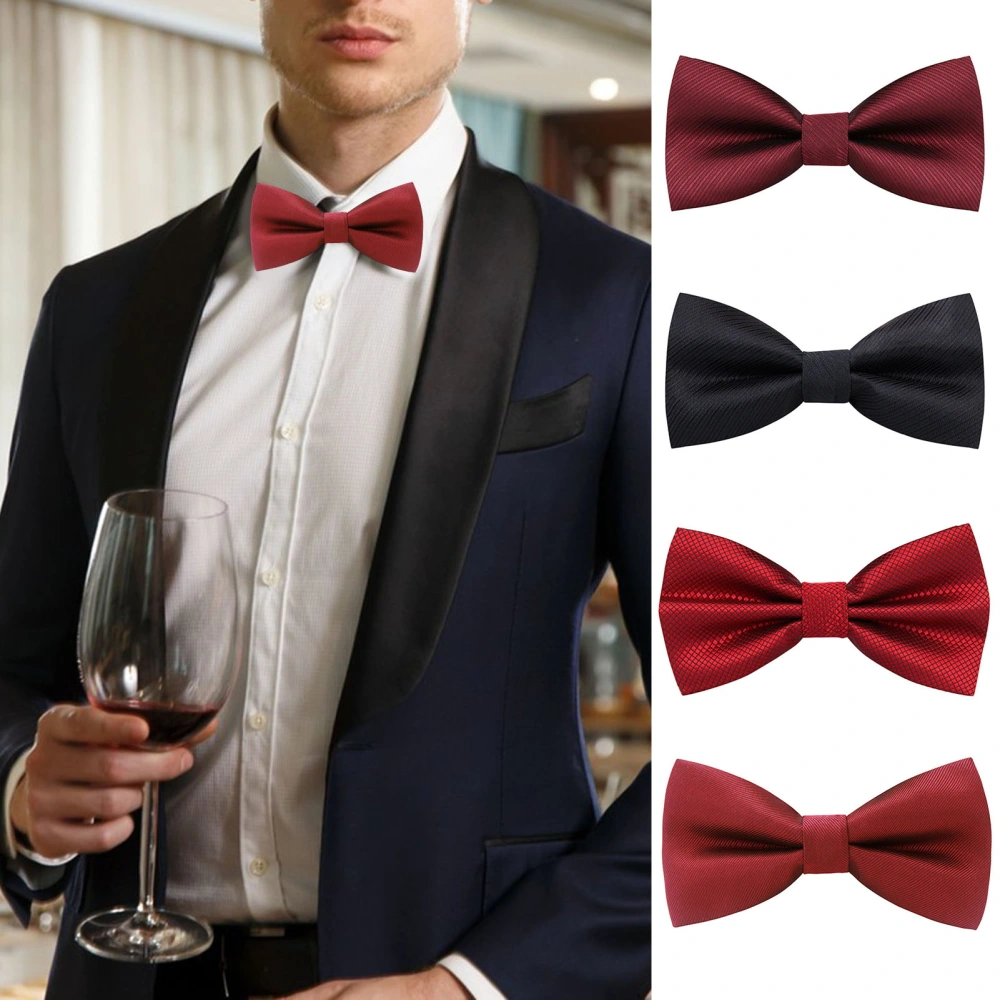 Men Bow Tie Formal Business Style Exquisite Satin Bright Color Smooth Solid Color Party Banquet Wedding Groom Bow Clothes Accessories 