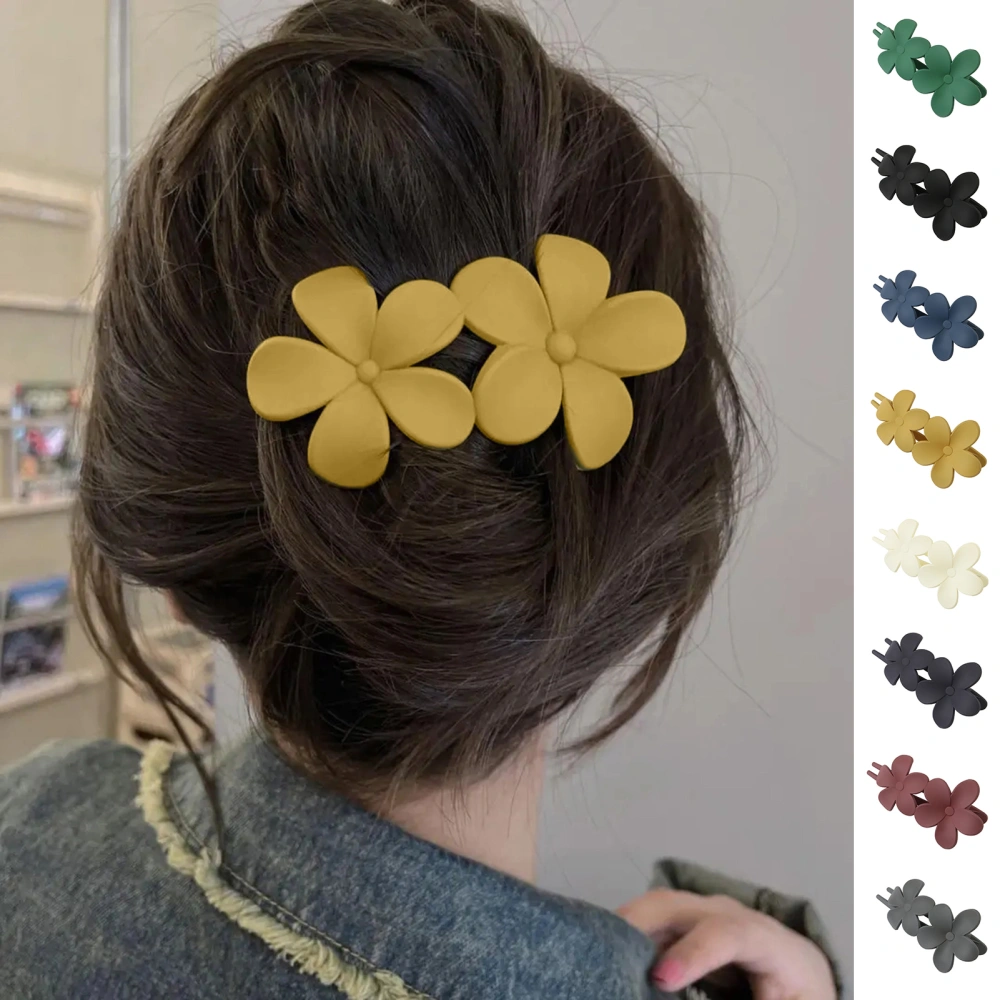 Solid Color Strong Grip Hair Clip Exquisite Anti-slip Elegant Flower Butterflies Decor Hairpin Hair Accessories