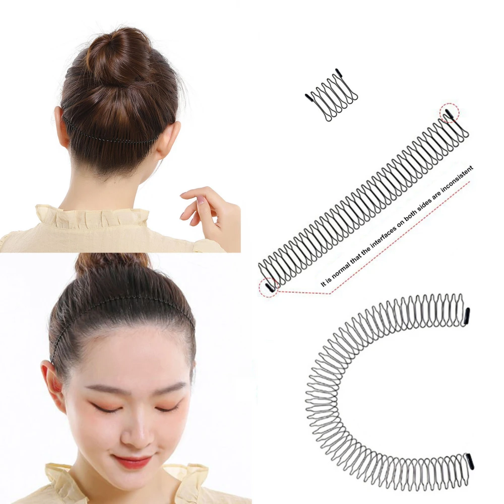 Women Bangs Headband Invisible Headband High Elasticity Flexible Solid Color Anti-slip Short Hair Organization Hair Hoop Lightweight Hair Styling Tool 