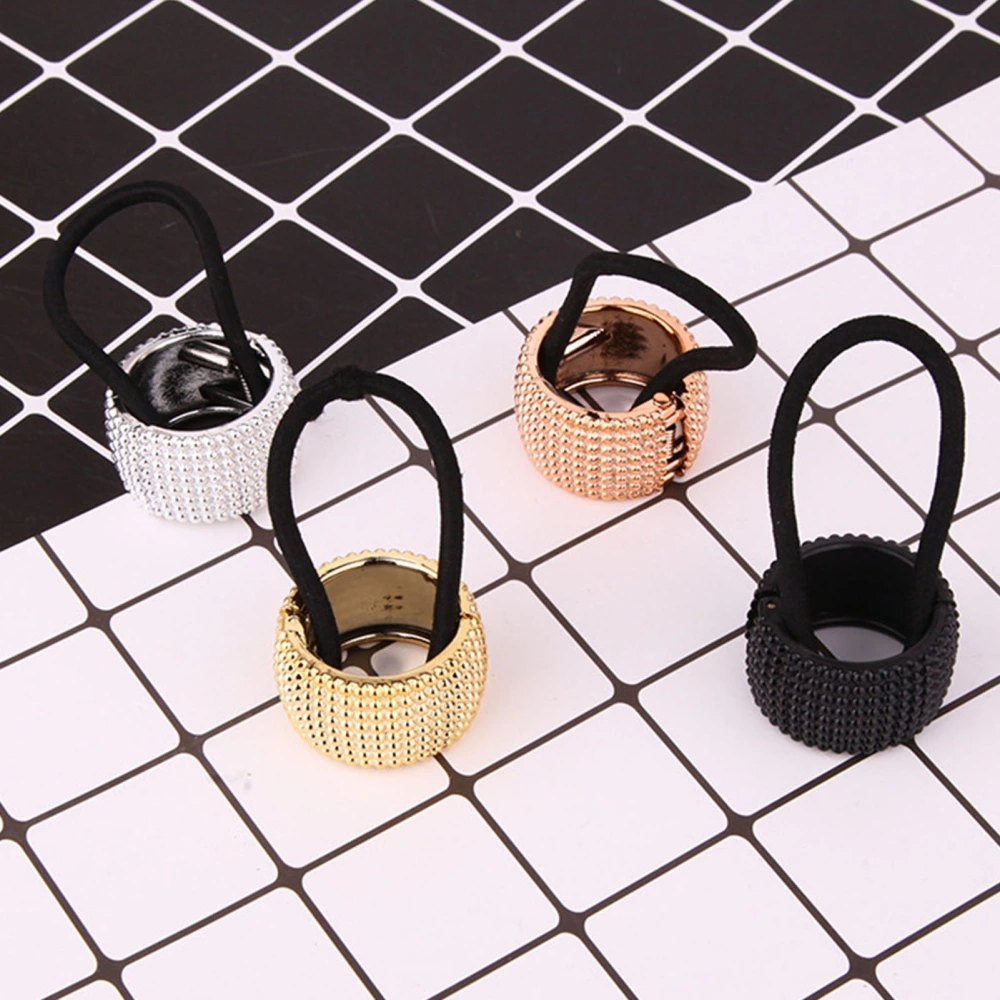 Stylish Ponytail Buckle Long Lasting Spring Clip Scrunchies All-match Minimalistic Hair Ties Ring Hairstyle Accessories for Women