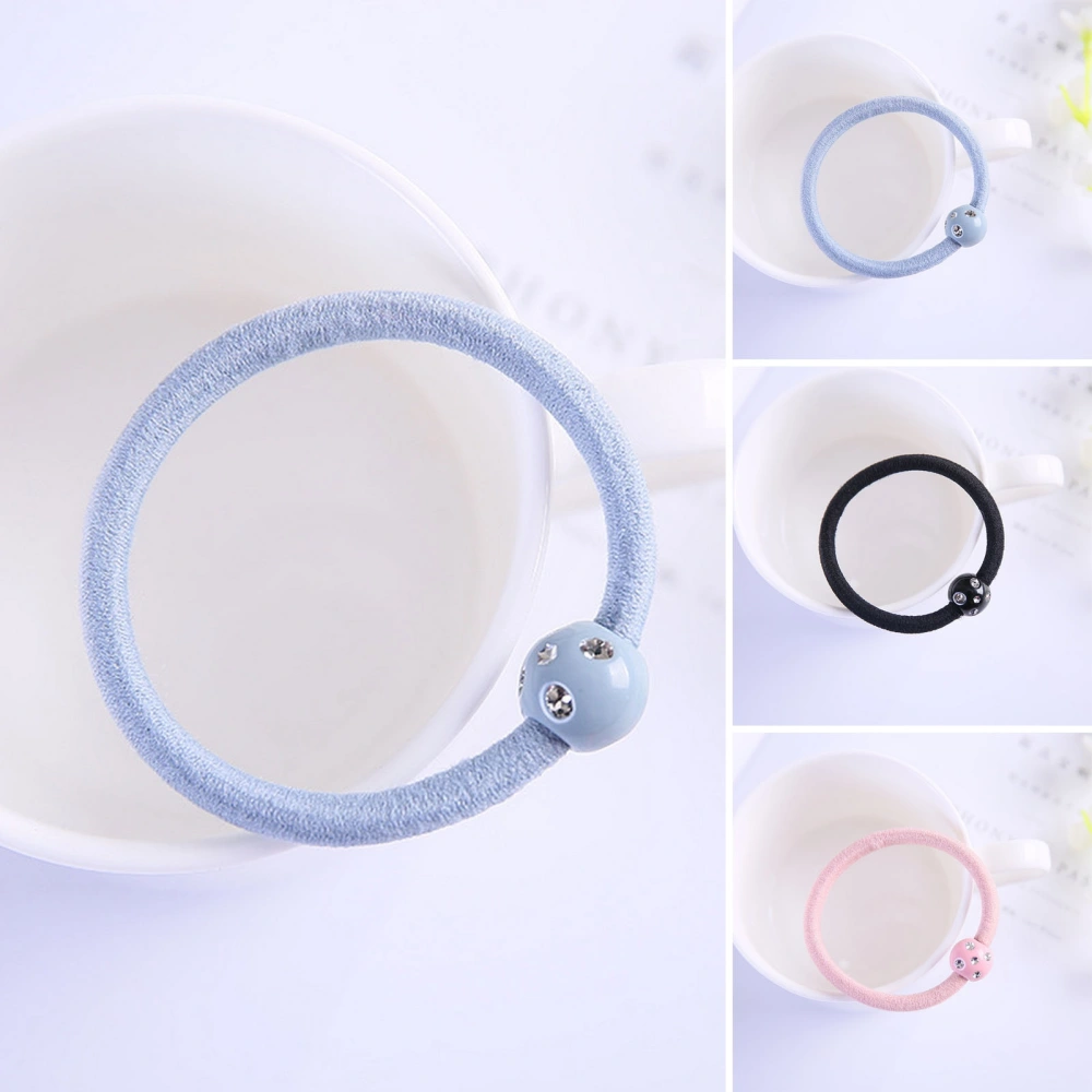 Women Hair Ring High Elasticity Rhinestone Decor Hair Band Hair Rope Anti-slip Lightweight Ponytail Holder Women Hair Accessory 