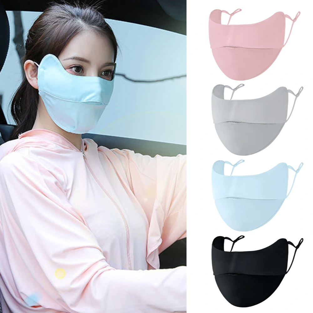 Summer Ice Silk Cycling Face Guard Anti-UV Dustproof Breathable Ear Loop Sunscreen Sports Mouth Cover