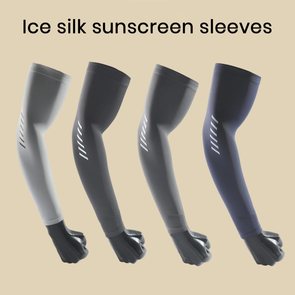 1 Pair Cycling Arm Sleeve Anti-UV Breathable Sunscreen Quick Dry High Elasticity Sun Protection Compression Thin Arm Protection Riding Wraps Cycling Supplies