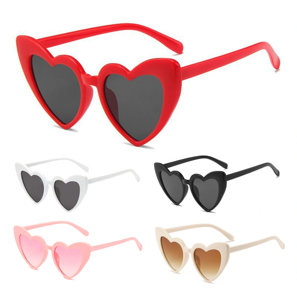 Vintage Eye Sunglasses Heart Shaped High Translucency Lens Trendy Retro Decorative Cosplay Sun Glasses for Women