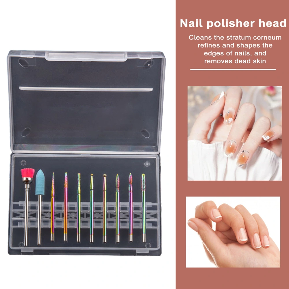 1 Box Nail Drill Bits Sets Electric Nail File Nail Bit Kit Remove Dead Skin Nail Art Tool Nail Gel Polish Remover Bits for Home Salon Manicure Pedicure