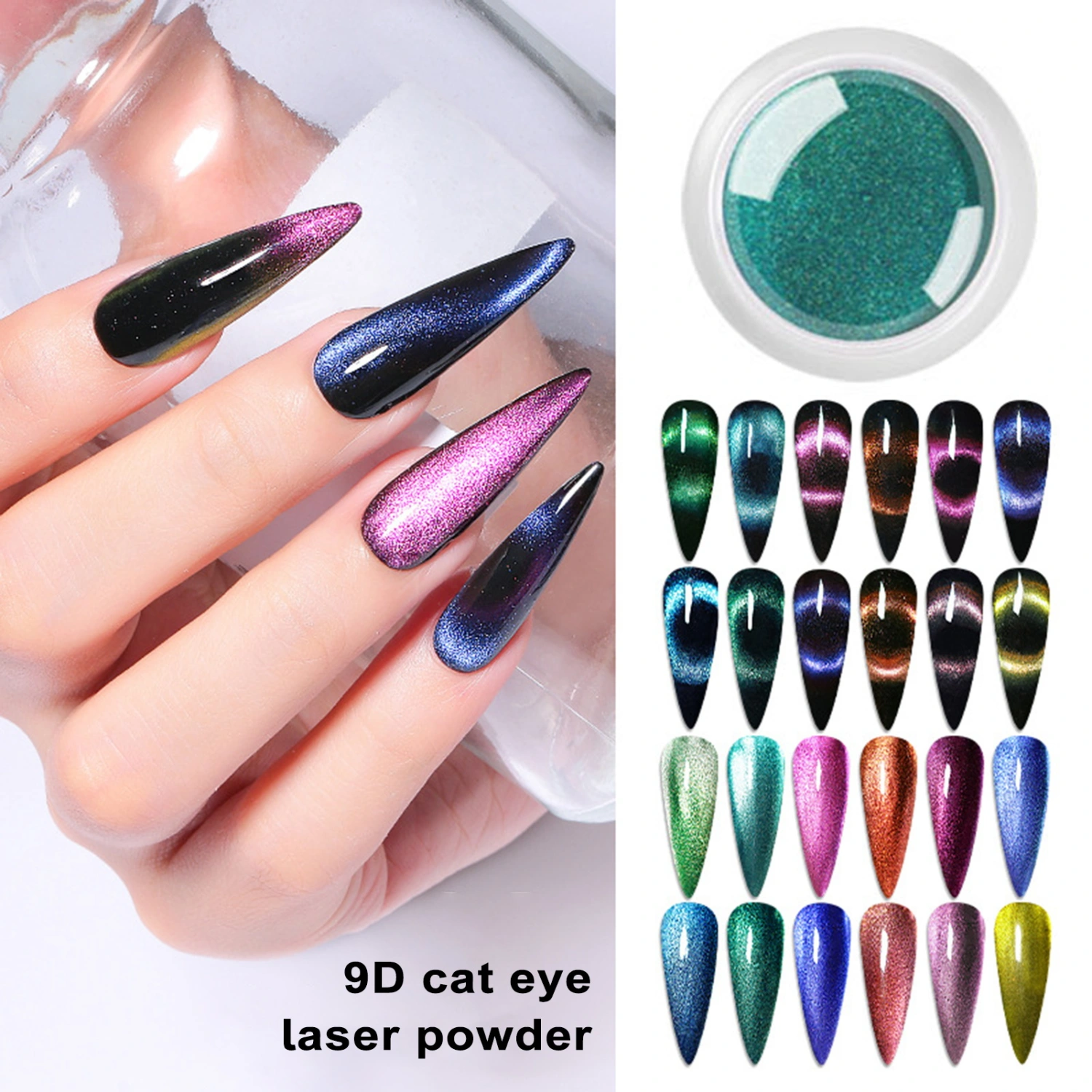 0.2G Nail Solid Powder 12 Colors Luminous DIY Nail Shiny Nail Pigment Powder Mirror Nail Glitter Powder UV Gel Polish Pigment Nail Art Decorations Accessories