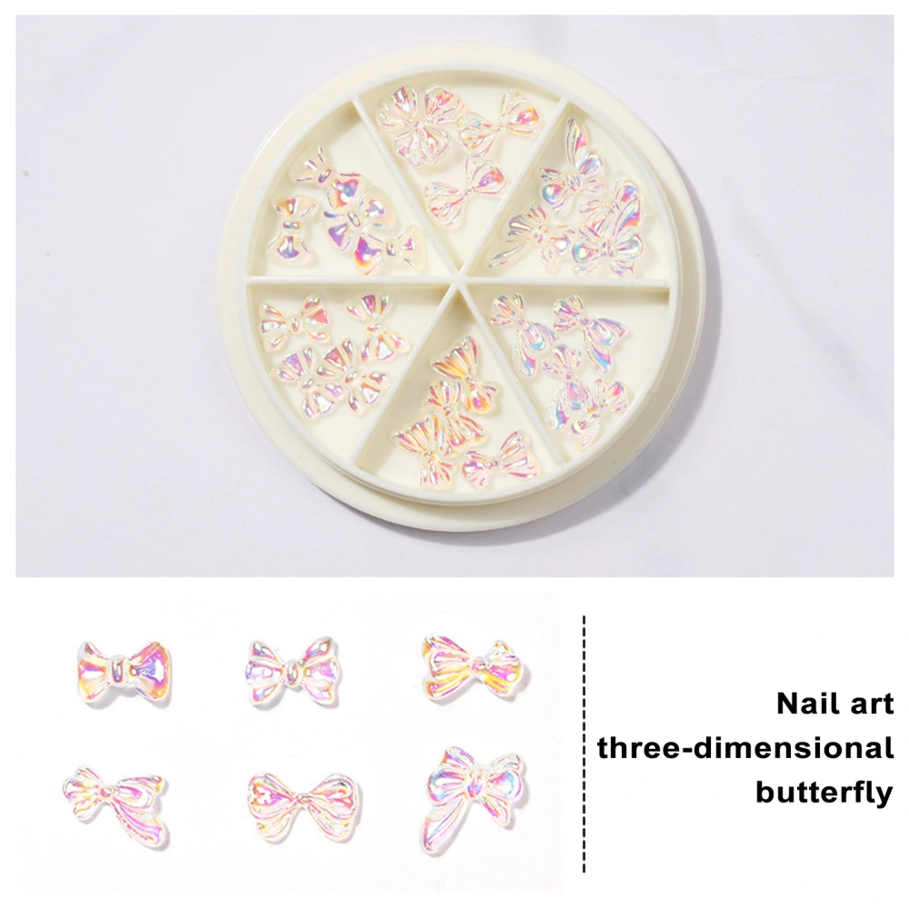 1 Box 3D Butterfly Nail Charms Resin Ornament DIY Craft Project Manicure Accessories Nail Art Jewelry Phone Case Decorations Nail Supplies for Women Girls