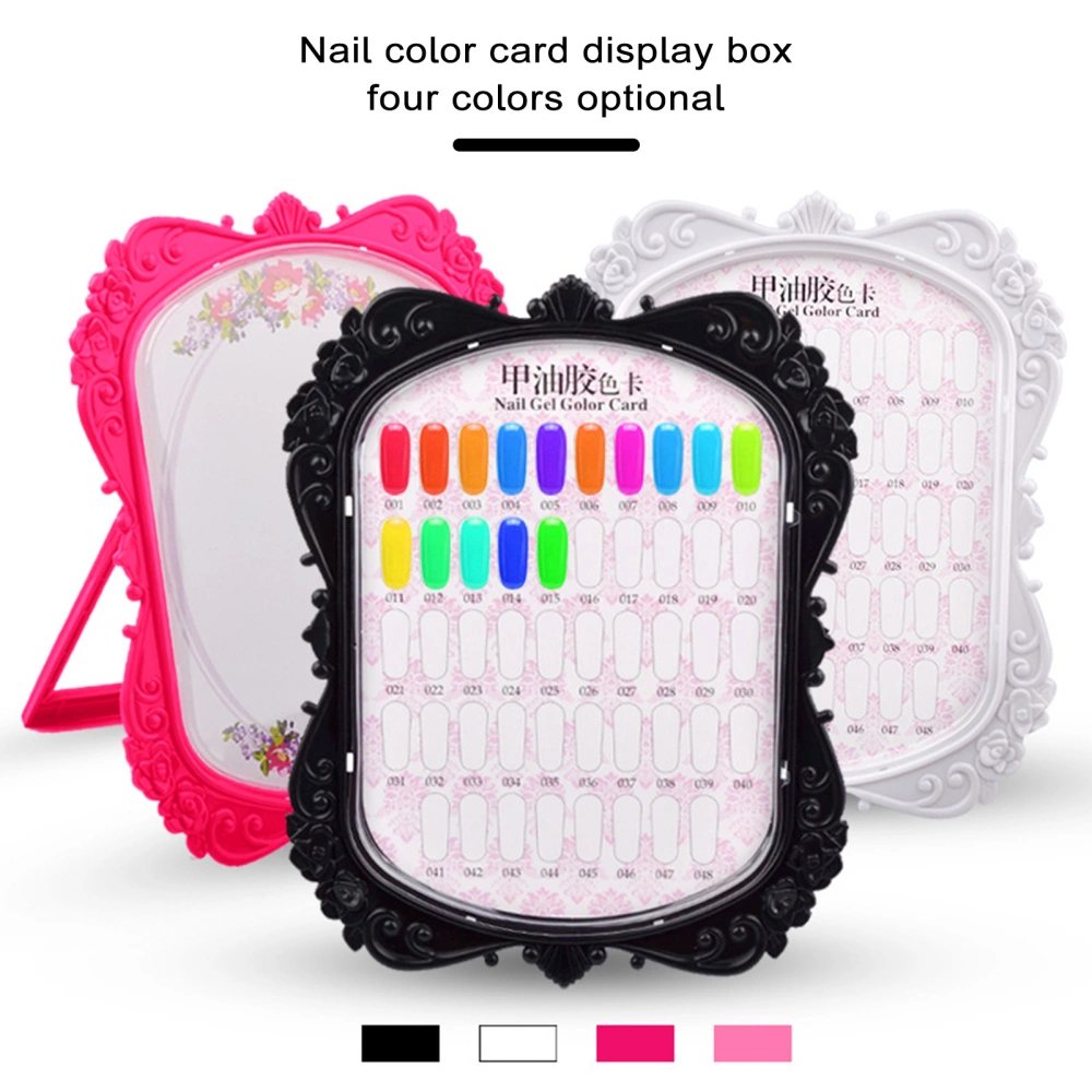 Nail Shop Color Card 48-color with Dustproof Display Board Organize And Showcase Your Nail Art with Ease